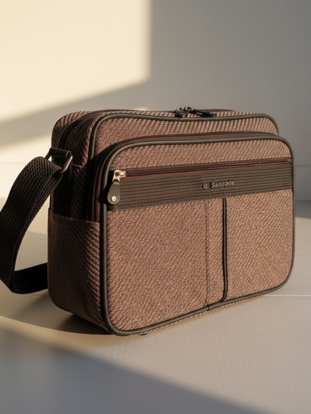 Vtg SAMSONITE Silhouette 4 Carry-on Travel Overnight Bag Dusty Rose/Gray Tweed